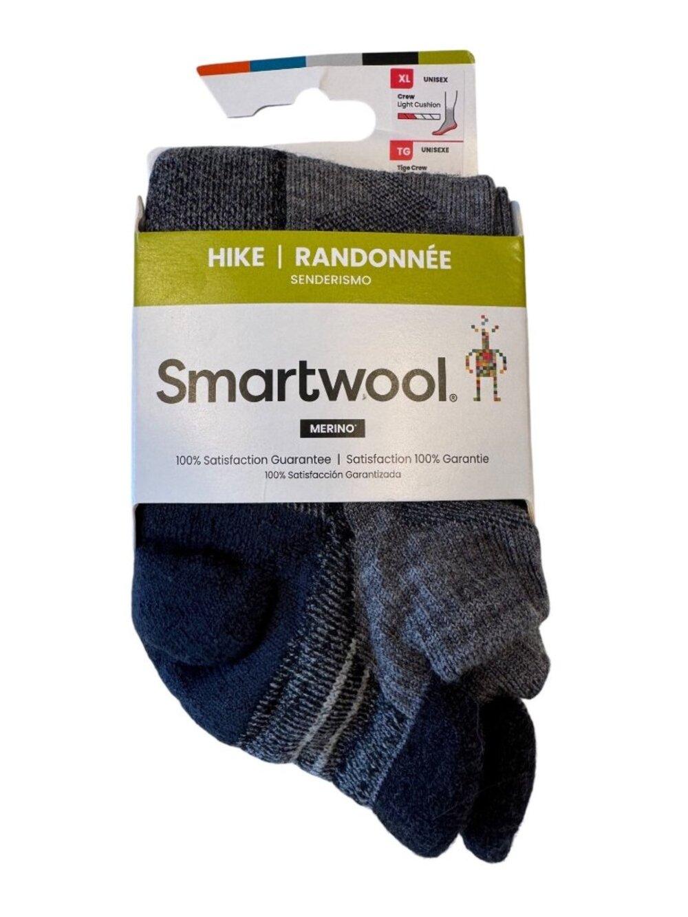 Smartwool Hike Merino Wool Size XL M12-14.5 W13-15.5 Crew Sock NWT